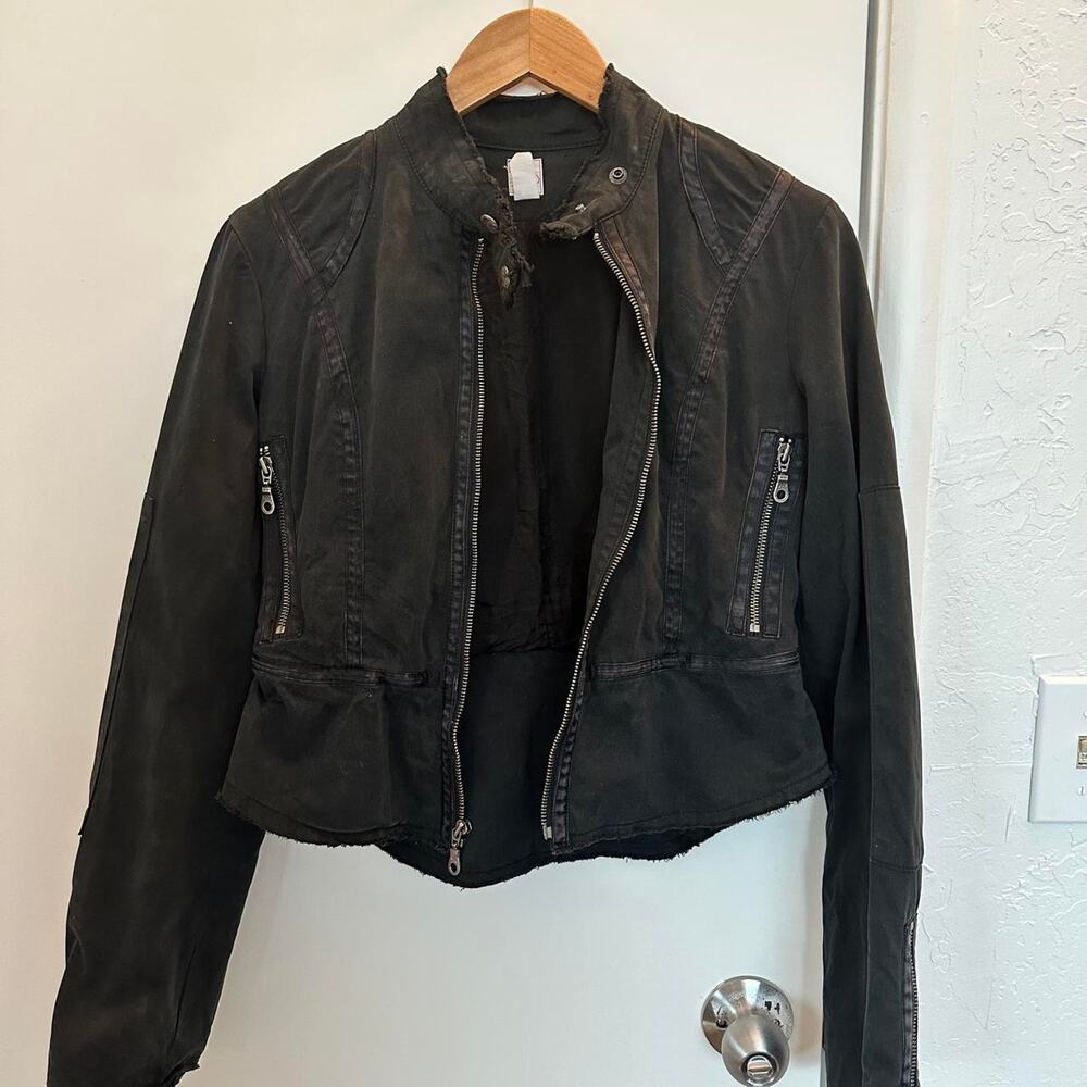 Joie colette cropped denimcotton moto
